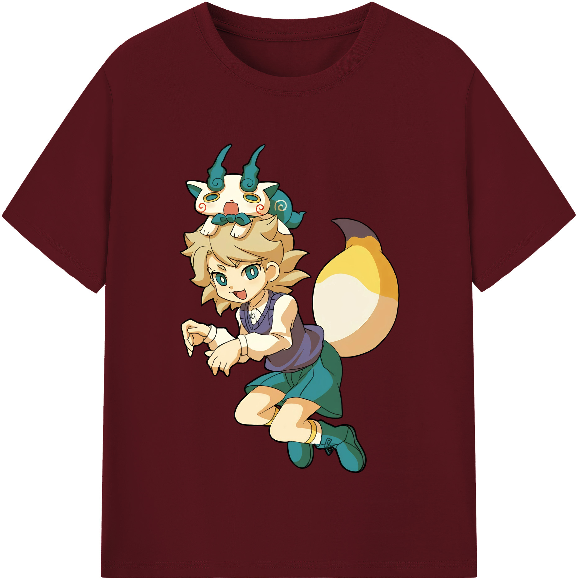 （画像用） 妖怪ウォッチ Yo-kai Watch 綿100％半袖Tシャツ（フロントプリント）